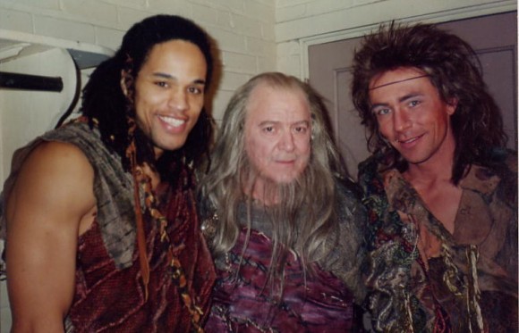 In the 1992 production of Cymbeline at The Huntington Theatre Company w/ Jack Aronson (center) and Matthew Loney (right)